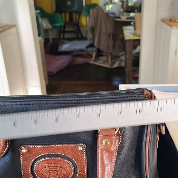 Etienne Aligner Vintage black and brown leather satchel awesome condition - Picture 13 of 15